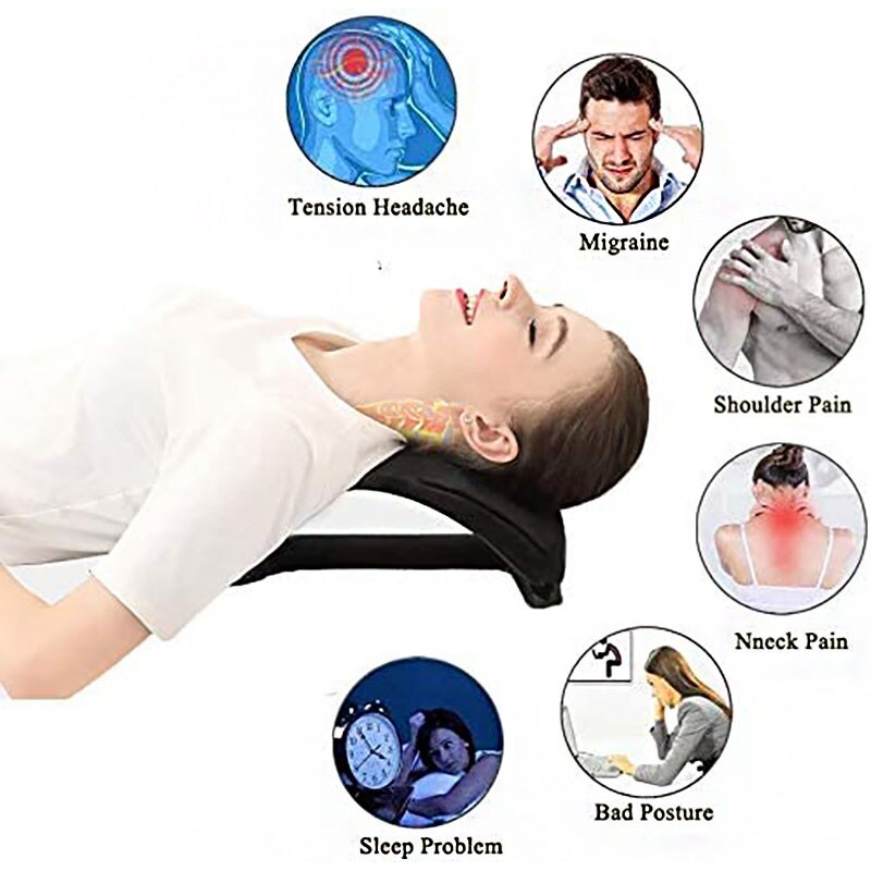 Neck Massage Cervical Traction Pain Relief Posture Corrector Acupressure - As Fitness