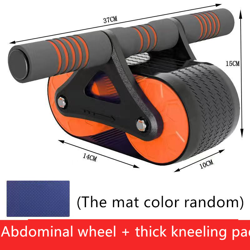 Double Wheel Abdominal Exerciser – Automatic Rebound Ab Roller - As Fitness