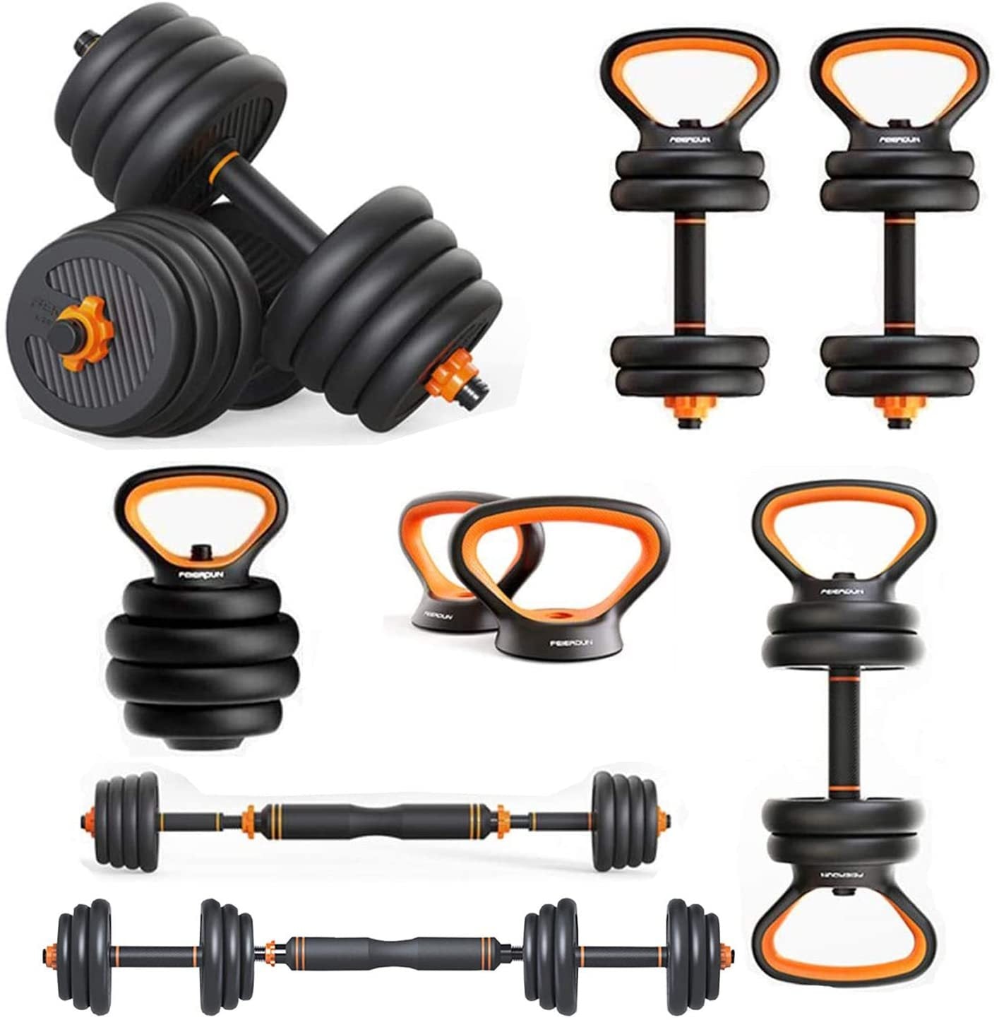 Dumbbells Kettlebells, Barbells Multifunctional Combination Six In One - As Fitness