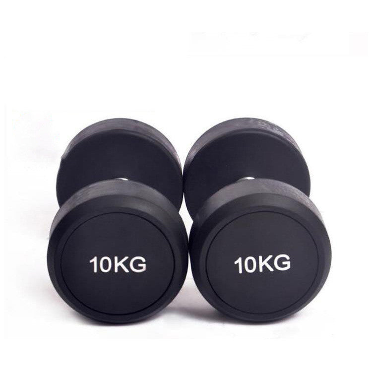 Cast Iron Rubberized Round Head Fitness Dumbbells - As Fitness