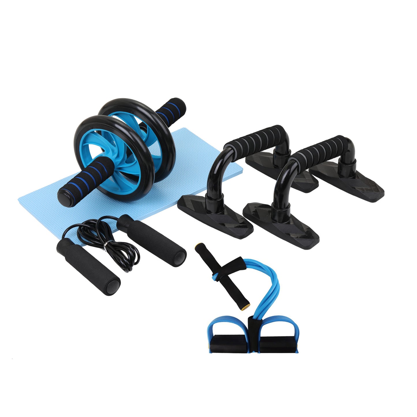 Gym Fitness Equipment – Abdominal Muscle Trainer Wheel Roller Kit - As Fitness