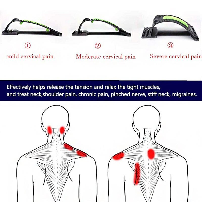 Neck Massage Cervical Traction Pain Relief Posture Corrector Acupressure - As Fitness