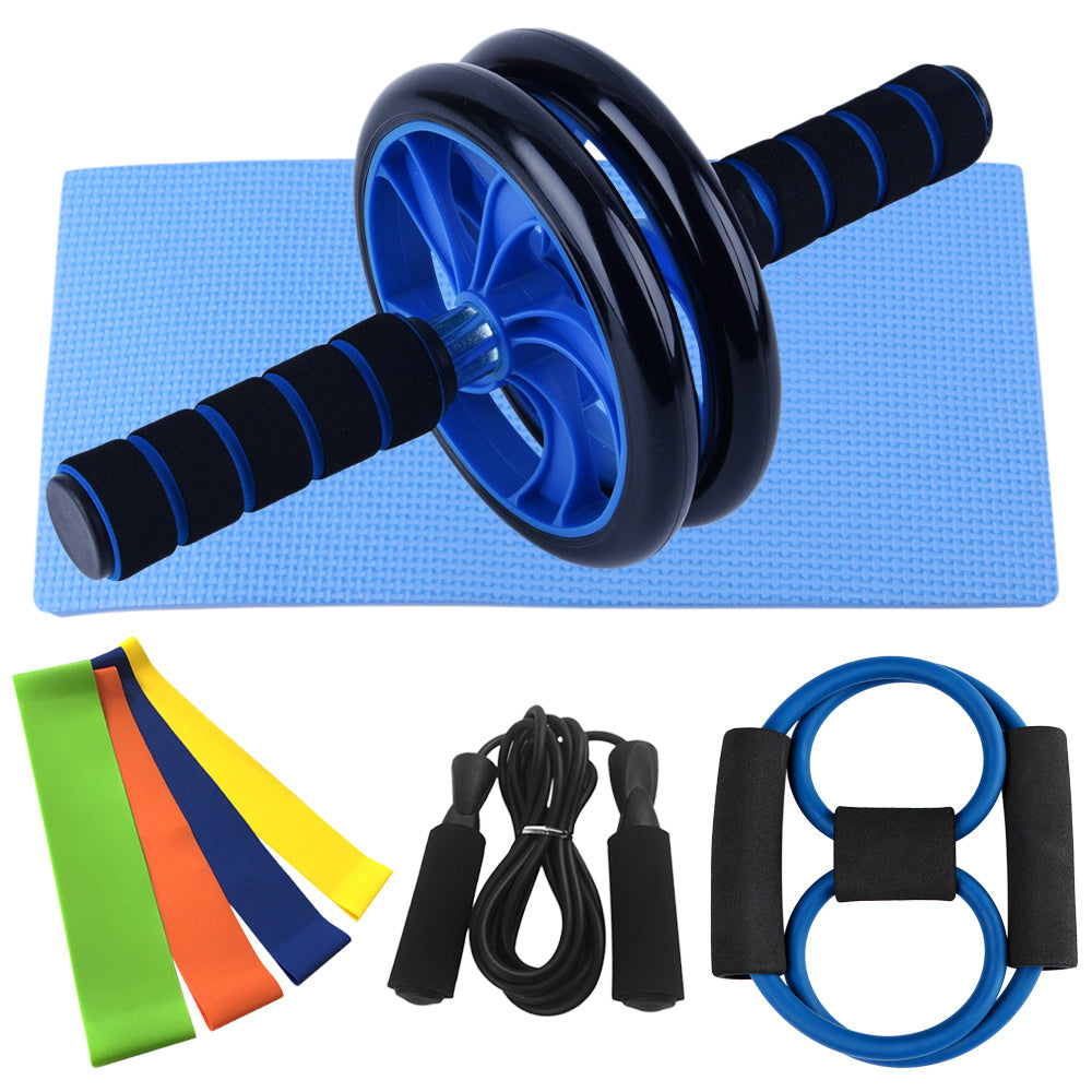 Gym Fitness Equipment – Abdominal Muscle Trainer Wheel Roller Kit - As Fitness