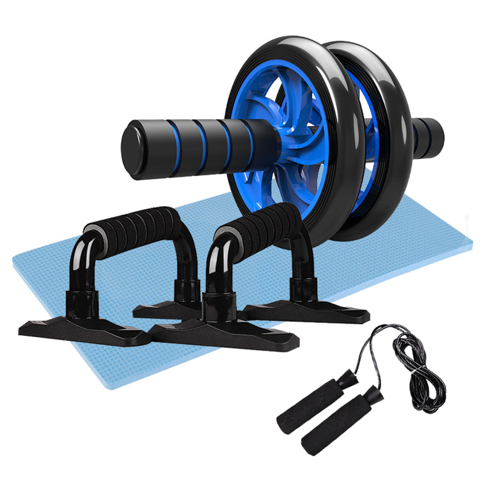 Gym Fitness Equipment – Abdominal Muscle Trainer Wheel Roller Kit - As Fitness